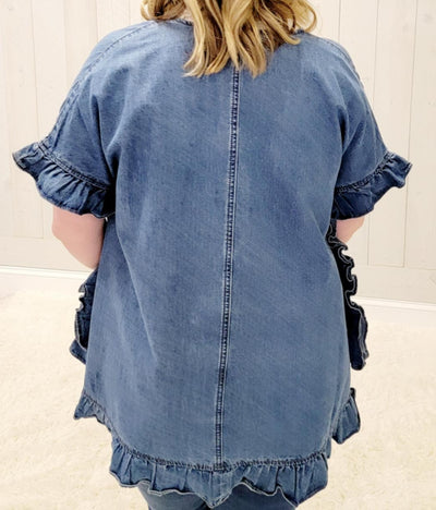 Denim Cardigan - Mini Mee Boutique