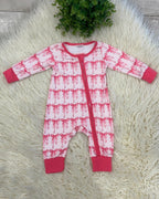 Fancy Pink Bow Sleeper - Girls Sleeper - by Mini Mee - True to Size