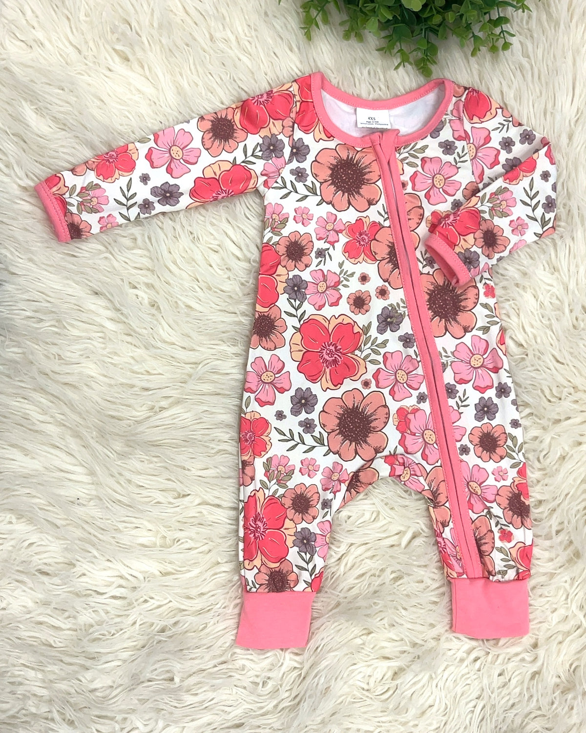 Bright Fall Floral - Girls Sleeper - by Mini Mee - True to Size