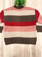 Color block Striped Cardigan - Women’s Sweater Top - by LUMIERE - Oversized