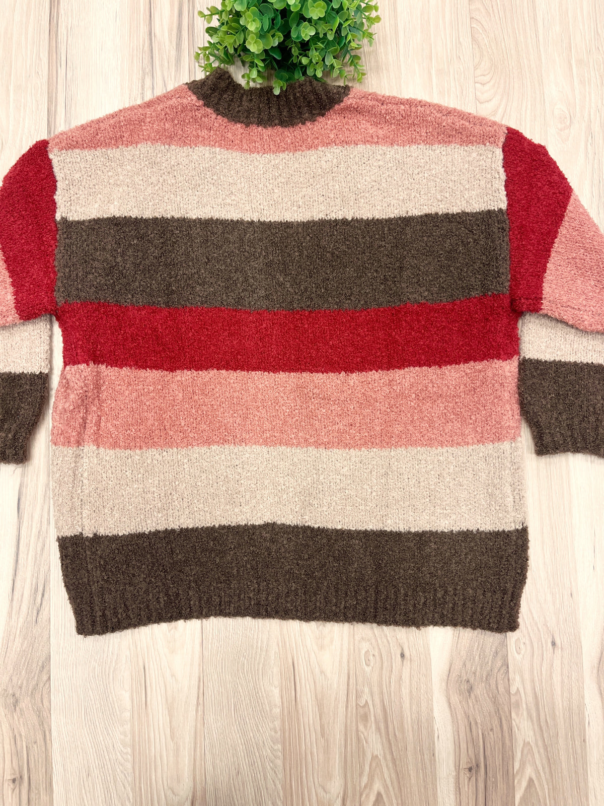 Color block Striped Cardigan - Women’s Sweater Top - by LUMIERE - Oversized