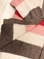 Color block Striped Cardigan - Women’s Sweater Top - by LUMIERE - Oversized