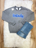 Royal Blue Polka Dots Kentucky - Women’s Sweatshirt Top - by Gildan - True to Size