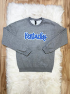 Royal Blue Polka Dots Kentucky - Women’s Sweatshirt Top - by Gildan - True to Size