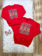 Gingerbread Man Merry Christmas - Girls Sweatshirt Top - by Gildan