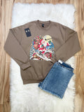 Santa delivering gifts - Women’s Sweatshirt Top - by Gildan - True to Size