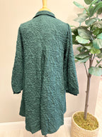 Green Floral Detailed Button Up - Women’s Dress - by Umgee - True to Size