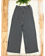 Black & White Striped Set - Women’s 2 Piece Pants Set - by Evermmee - True to Size