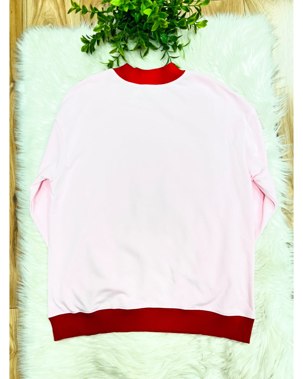 Light Pink Nutcracker Top with Red Trim - Women’s Sweatshirt Top - by Evermmee - True to Size