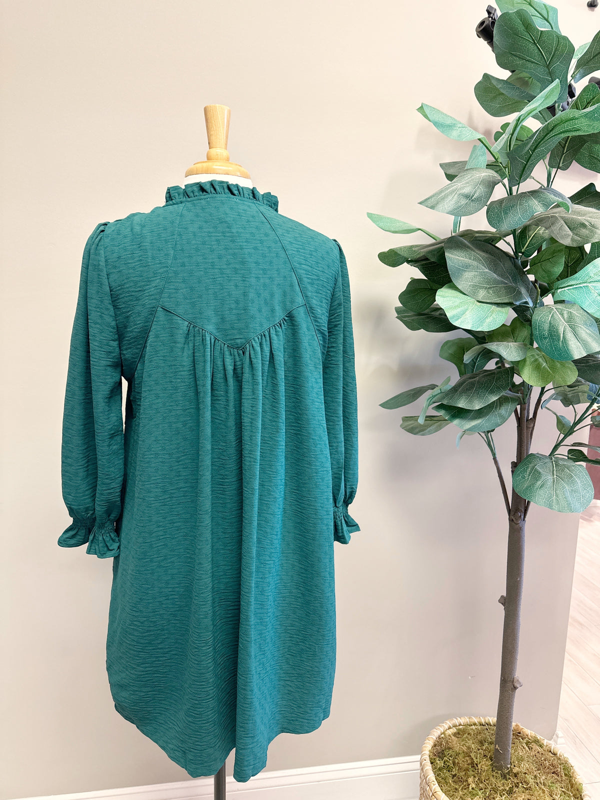 Green Button Up - Women’s Dress - by Umgee - True to Size