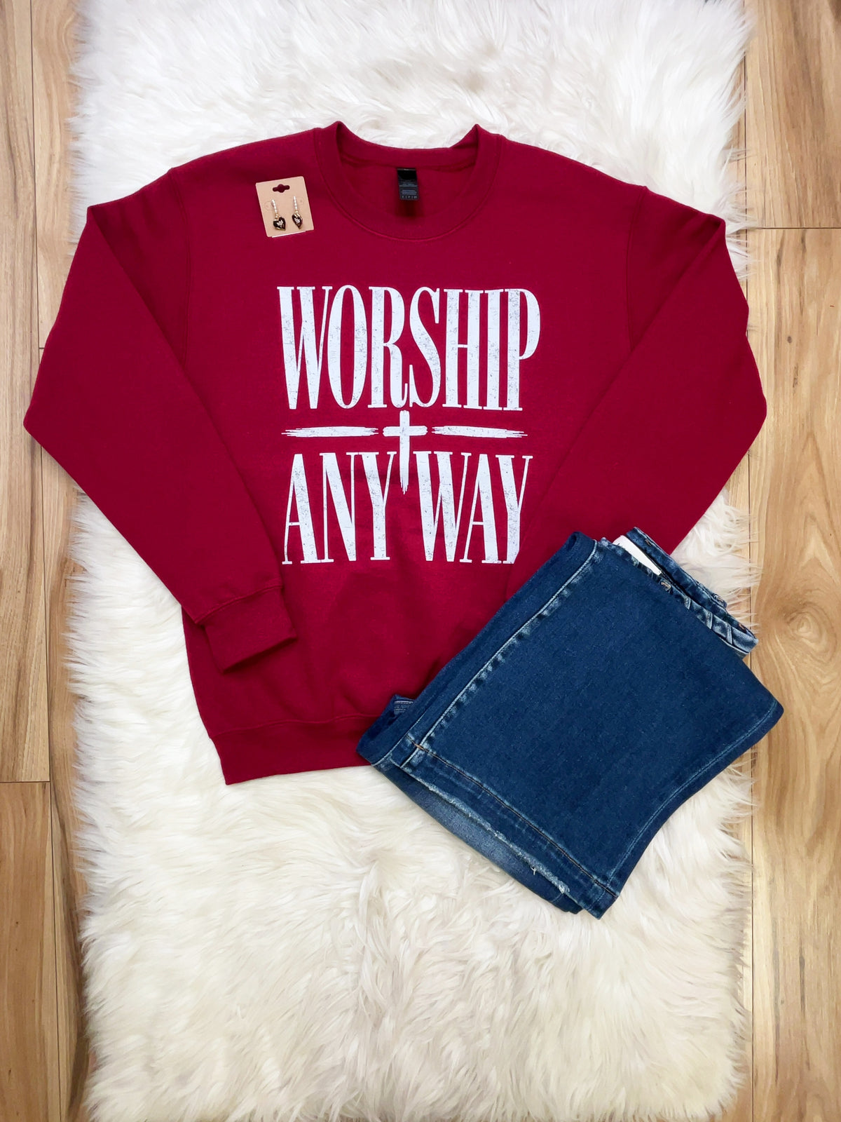 Worship Any Way - Women’s Sweatshirt Top - by Gildan - True to Size