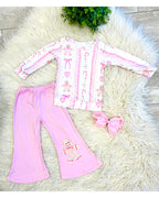 Gingerbread Candy Canes - Girls Pants Outfit - by Mini Mee - True to Size