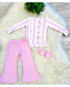 Gingerbread Candy Canes - Girls Pants Outfit - by Mini Mee - True to Size