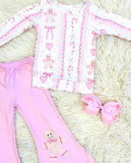 Gingerbread Candy Canes - Girls Pants Outfit - by Mini Mee - True to Size