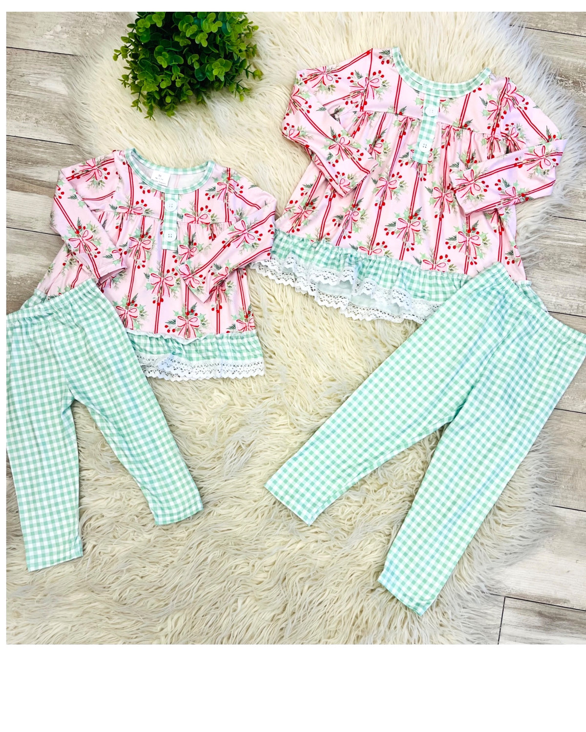 Bow Lace - Girls Pants Outfit - by Mini Mee - True to Size