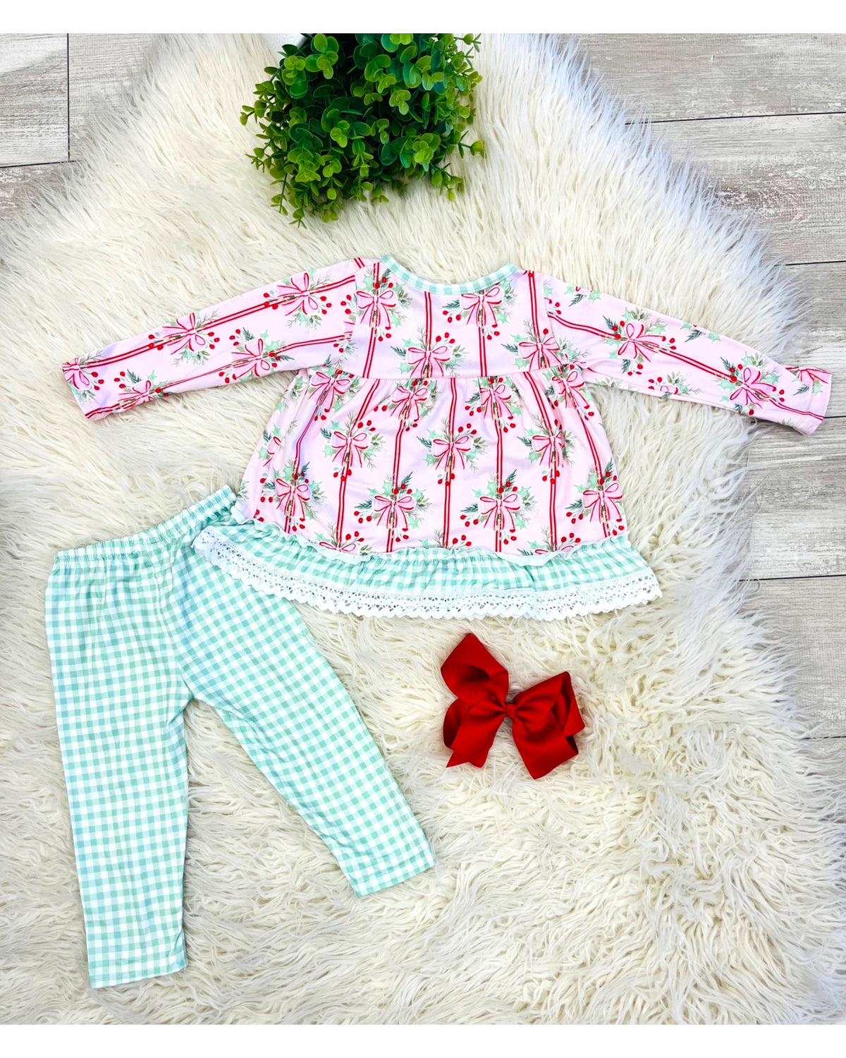 Bow Lace - Girls Pants Outfit - by Mini Mee - True to Size