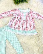 Bow Lace - Girls Pants Outfit - by Mini Mee - True to Size
