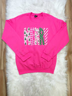 Bright Pink Merry - Women’s Sweatshirt Top - by Gildan - True to Size