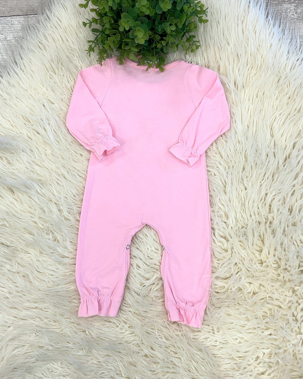 Pink Bow Floral - Girls Romper - by Mini Mee - True to Size