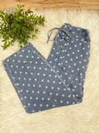 Vintage Breeze Polka Dots Drawstring Pants - Women’s Crop/Petite Pants - by LovLov - Loose Fit