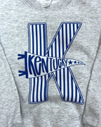 Kentucky Stripe Banner - Girls Sweatshirt Top - by Hanes - True to Size