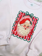 Light Pink Santa Portrait - Girls Sweatshirt Top - by Hanes
