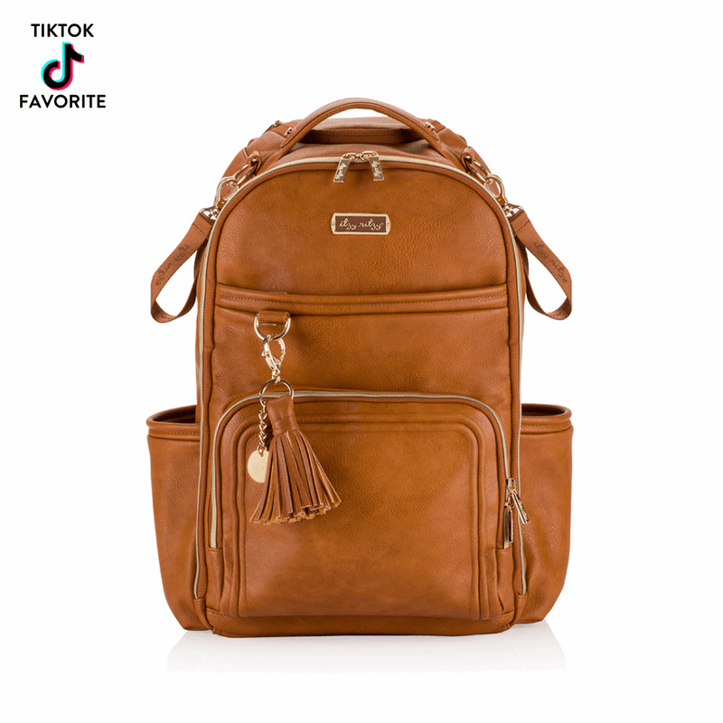 Cognac Boss Plus™ Backpack Diaper Bag - Mini Mee Boutique