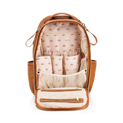 Cognac Boss Plus™ Backpack Diaper Bag - Mini Mee Boutique