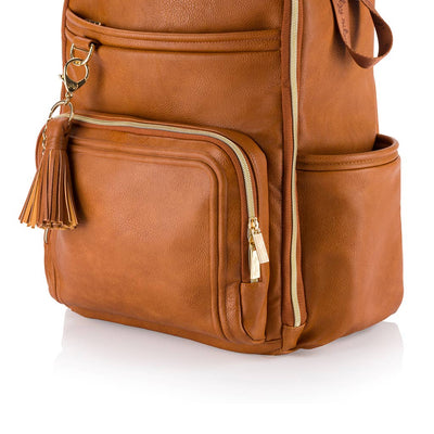 Cognac Boss Plus™ Backpack Diaper Bag - Mini Mee Boutique