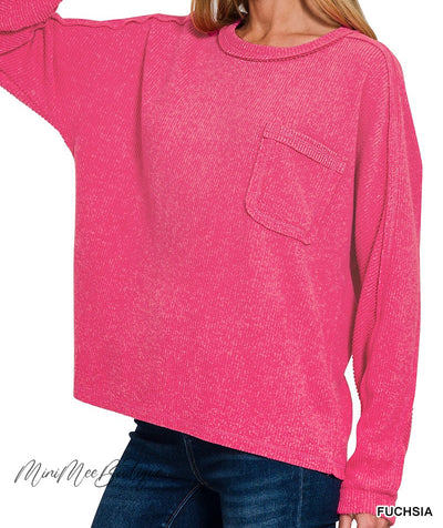 Solid Tops with Double Stitched Pocket (Multiple Colors) - Mini Mee Boutique