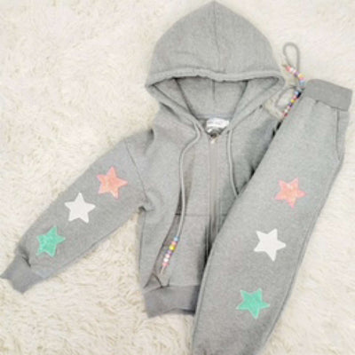 Star Grey Sequin Sweatset - Mini Mee Boutique