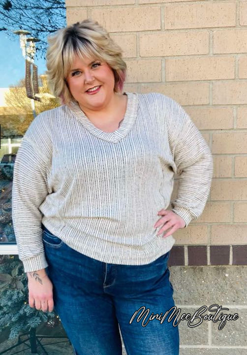 Curvy Tan Sweater