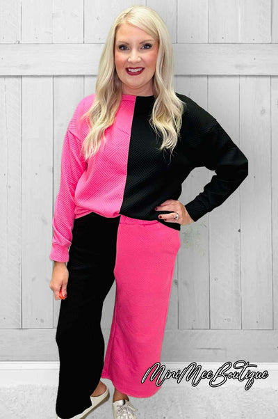 Pink/Black 2 Piece Set