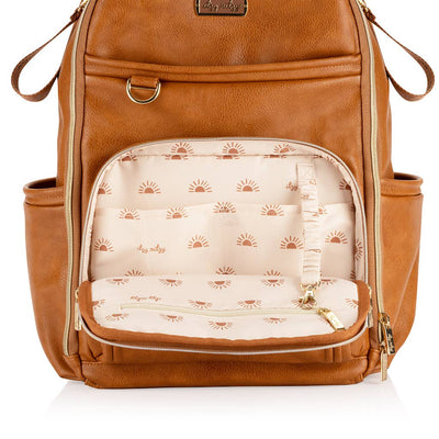 Cognac Boss Plus™ Backpack Diaper Bag - Mini Mee Boutique