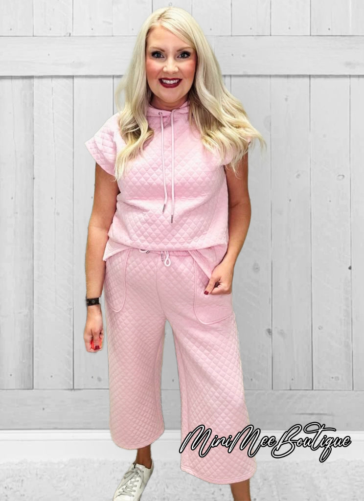 Pink Quilted Thread 2 Piece Set