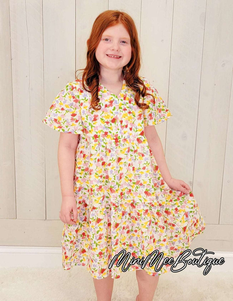 Girls Floral Art Dress