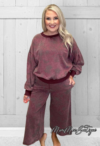 Burgundy Fade 2 Piece Set - Mini Mee Boutique