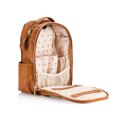 Cognac Boss Plus™ Backpack Diaper Bag - Mini Mee Boutique