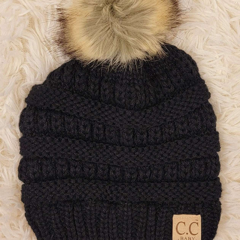 C.C Baby Black Beanie - Mini Mee Boutique