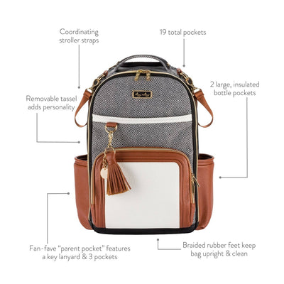 Cognac Boss Plus™ Backpack Diaper Bag - Mini Mee Boutique