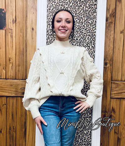 Ivory Accent Sweater - Mini Mee Boutique