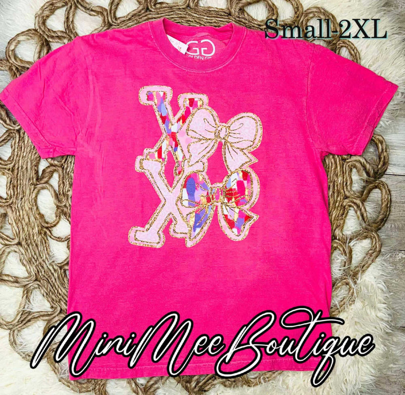 XOXO Bow Tee - Mini Mee Boutique