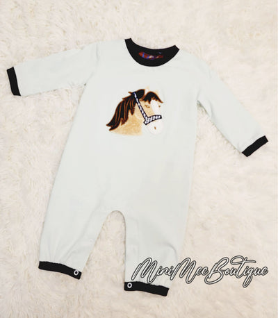 Boys Pony Romper - Mini Mee Boutique