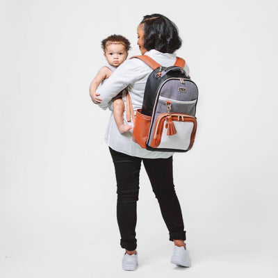 Coffee and Cream Boss Plus™ Backpack Diaper Bag - Mini Mee Boutique