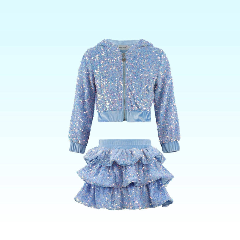 Blue Sequin Two Piece Set - Mini Mee Boutique