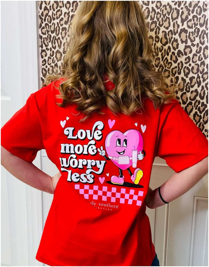 “Love More, Worry Less" Kids Tee - Mini Mee Boutique