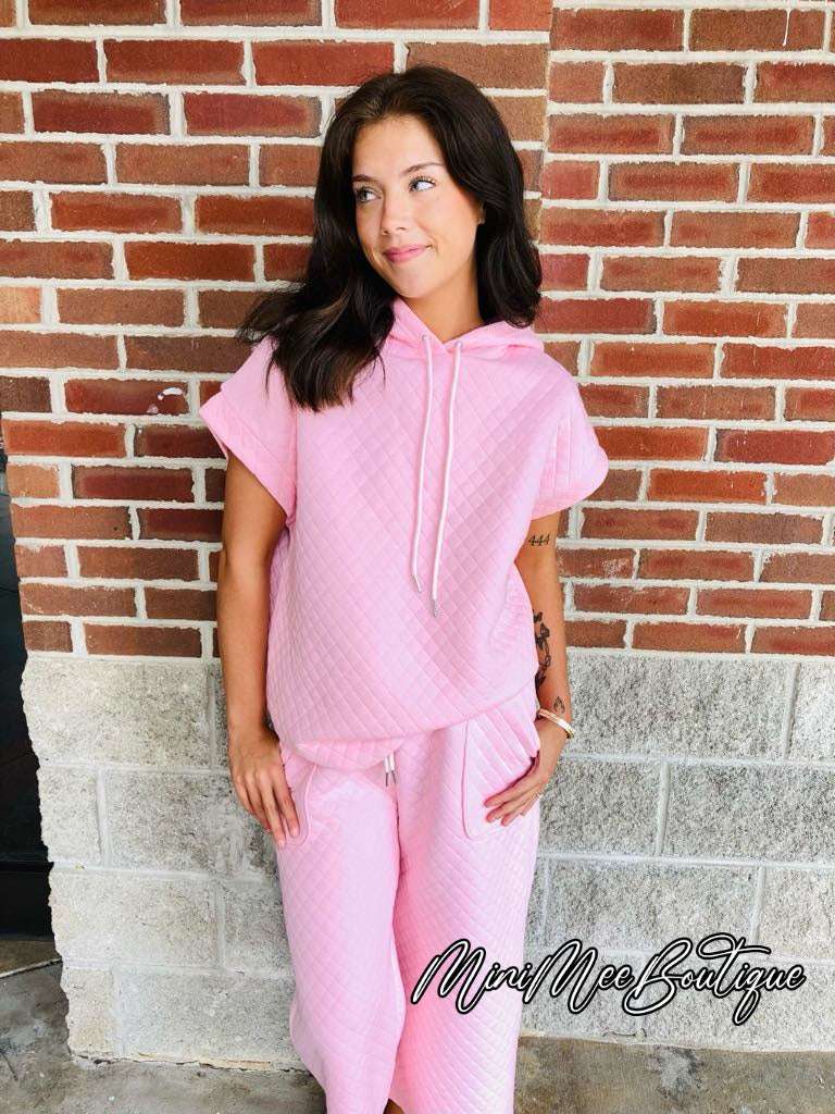 Pink Quilted Thread 2 Piece Set