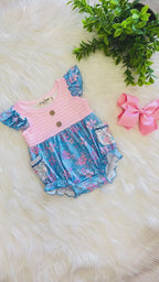 Girl’s Garden Blooms Ruffle Bubble Romper