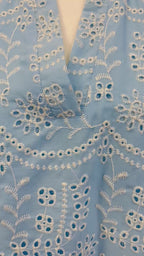 Women’s Gigio Baby Blue Floral Eyelet Dress