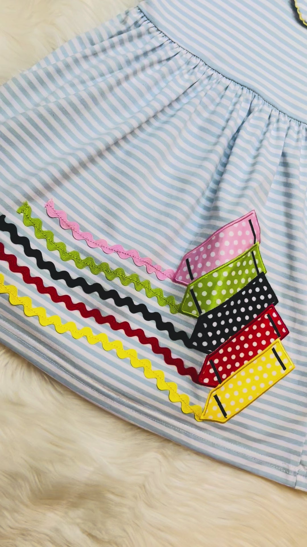 Girl’s Striped Crayon Dress
